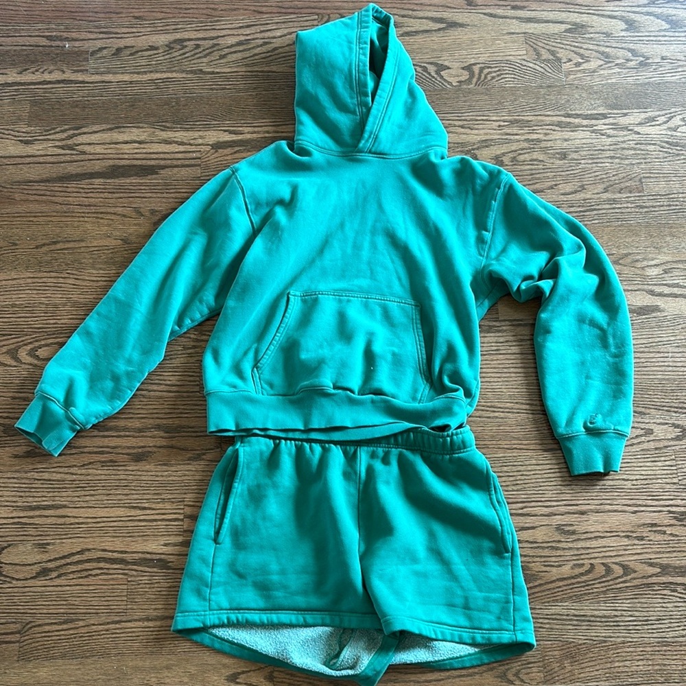 Aritzia TNA perfect hoodie and sweat shorts
